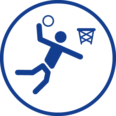 Symbol eines Basketballspielers